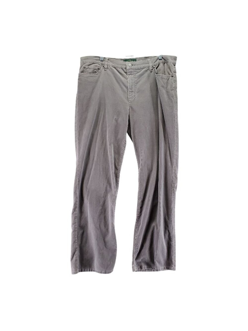 Lauren Ralph Lauren Jeans Womens 16 Gray Corduroy Classic Straight Pants Stretch